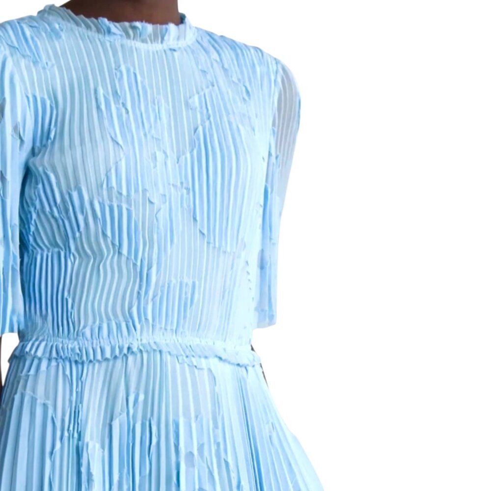 Jason Wu Collection Asymmetric Pleated Devor-Chif… - image 8